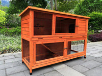 Thumbnail for YES4PETS 150 cm XXL Double Storey Rabbit Hutch Guinea Pig Ferret Cage Cat House