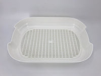 Thumbnail for YES4PETS Portable Hooded Cat Toilet Litter Box Tray House with Scoop and Grid Tray White