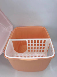 Thumbnail for YES4PETS XL Portable Hooded Cat Toilet Litter Box Tray House with Handle and Scoop Brown