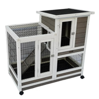 Thumbnail for YES4PETS Rabbit Hutch Cat House Cage Guinea Pig Ferret Cage With Wheels