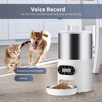 Thumbnail for YES4PETS Electric Automatic Pet Dog Cat Rabbit Feeder Stainless Steel 4.5L Dispenser