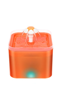 Thumbnail for YES4PETS Dog Cat Water Feeder Automatic Electric Pet Water Fountain  Bowl Dispenser W LED Orange