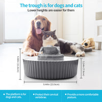 Thumbnail for YES4PETS Grey Ceramic Electric Pet Water Fountain Dog Cat Water Feeder Bowl Dispenser