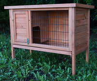 Thumbnail for YES4PETS Single Wooden Pet Rabbit Hutch Guinea Pig Cage with Slide out Tray