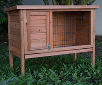 Thumbnail for YES4PETS Single Wooden Pet Rabbit Hutch Guinea Pig Cage with Slide out Tray