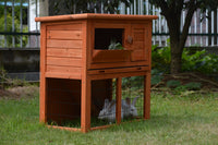 Thumbnail for YES4PETS Double Storey Rabbit Hutch Guinea Pig Cage , Ferret cage W Pull Out Tray