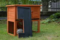 Thumbnail for YES4PETS Double Storey Rabbit Hutch Guinea Pig Cage , Ferret cage W Pull Out Tray