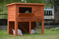 Thumbnail for YES4PETS Double Storey Rabbit Hutch Guinea Pig Cage , Ferret cage W Pull Out Tray