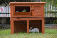Thumbnail for YES4PETS Double Storey Rabbit Hutch Guinea Pig Cage , Ferret cage W Pull Out Tray