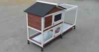 Thumbnail for YES4PETS Double Storey Large Rabbit Hutch Guinea Pig Cage , Ferret Cage With Pull Out Tray On Wheels