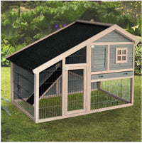 Thumbnail for YES4PETS Grey Chicken Coop Rabbit Hutch Ferret Cage Hen Chook House