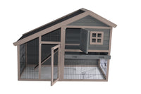 Thumbnail for YES4PETS Grey Chicken Coop Rabbit Hutch Ferret Cage Hen Chook House