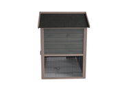 Thumbnail for YES4PETS Grey Chicken Coop Rabbit Hutch Ferret Cage Hen Chook House