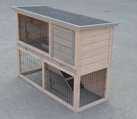 Thumbnail for YES4PETS Double Storey Rabbit Hutch Guinea Pig Cage , Ferret cage W Pull Out Tray