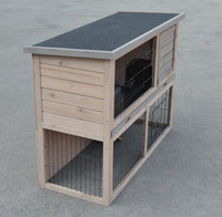 Thumbnail for YES4PETS Double Storey Rabbit Hutch Guinea Pig Cage , Ferret cage W Pull Out Tray