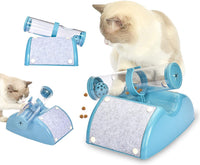 Thumbnail for YES4PETS Cat Play Box Kit Pet Toy Kitten Toys Interactive Ball Peek Hunting Toy-Blue