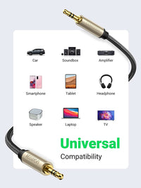 Thumbnail for UGREEN 10604 3.5mm Male to Male Aux Stereo Audio Cable 2M