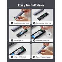 Thumbnail for UGREEN 10903 M.2 SATA NGFF SSD Hard Drive Enclosure