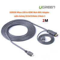 Thumbnail for UGREEN MHL Micro USB 11 Pin to HDMI Adater Cable 2M (20139)
