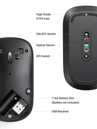 Thumbnail for UGREEN 90372 Slim 2.4G Wireless Mouse