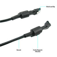 Thumbnail for Simplecom CA110L Premium SATA 3 HDD SSD Data Cable Sleeved with Ferrite Bead Lead Clip Angle