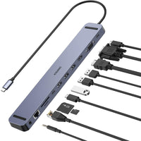 Thumbnail for CHOETECH HUB-M20 USB-C 11-in-1 Multifunction Adapter