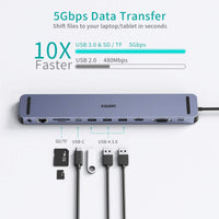 Thumbnail for CHOETECH HUB-M20 USB-C 11-in-1 Multifunction Adapter