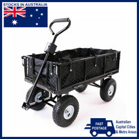 Thumbnail for Garden Dump Rolling Mesh Cart with Heavy Duty Steel Frame,10 Inch Pneumatic Tires Maximum Load Capacity of 300 Kg (Black)