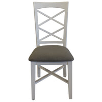 Thumbnail for Daisy Dining Chair Set of 2 Solid Acacia Timber Wood Hampton Furniture - White