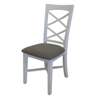 Thumbnail for Daisy Dining Chair Set of 2 Solid Acacia Timber Wood Hampton Furniture - White