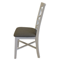 Thumbnail for Daisy Dining Chair Set of 2 Solid Acacia Timber Wood Hampton Furniture - White