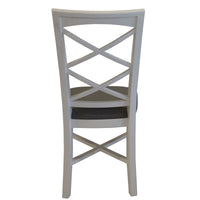 Thumbnail for Daisy Dining Chair Set of 2 Solid Acacia Timber Wood Hampton Furniture - White