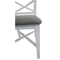 Thumbnail for Daisy Dining Chair Set of 2 Solid Acacia Timber Wood Hampton Furniture - White