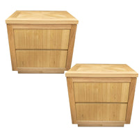 Thumbnail for Rosemallow 2pc Bedside Table 2 Drawers Storage Cabinet Nightstand End Tables