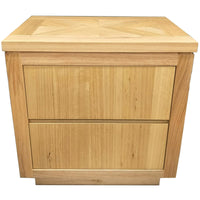 Thumbnail for Rosemallow Bedside Table 2 Drawers Storage Cabinet Nightstand End Tables Timber