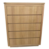 Thumbnail for Rosemallow Tallboy 5 Chest of Drawers Solid Messmate Wood Bed Storage Cabinet