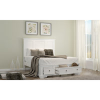 Thumbnail for Celosia Queen Size Bed Frame Timber Mattress Base With Storage Drawers - White