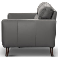 Thumbnail for Downy  Genuine Leather Sofa 2 Seater Upholstered Lounge Couch - Gunmetal