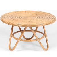 Thumbnail for Crocus Rattan Round Coffee Table 80cm - Natural