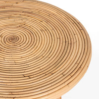 Thumbnail for Crocus Rattan Round Coffee Table 80cm - Natural