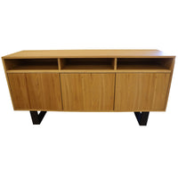 Thumbnail for Petunia  Buffet Table 160cm 3 Door 3 Niche Elm Timber Wood Metal Leg - Natural