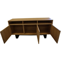 Thumbnail for Petunia  Buffet Table 160cm 3 Door 3 Niche Elm Timber Wood Metal Leg - Natural