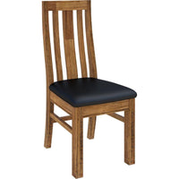 Thumbnail for Birdsville PU Seat Dining Chair Set of 2 Solid Ash Wood Dining Furniture -Brown