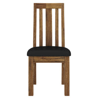 Thumbnail for Birdsville PU Seat Dining Chair Set of 2 Solid Ash Wood Dining Furniture -Brown