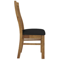 Thumbnail for Birdsville PU Seat Dining Chair Set of 2 Solid Ash Wood Dining Furniture -Brown