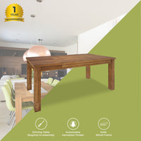 Thumbnail for Birdsville Dining Table 190cm Solid Mt Ash Wood Home Dinner Furniture - Brown