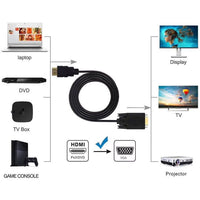 Thumbnail for 1.8M 6 Feet HDMI Male to VGA Male Cable for Computer, Laptop, PC, Monitor ETC