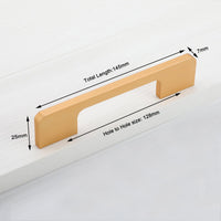 Thumbnail for Slim Design Kitchen Cabinet Handles Drawer Bar Handle Pull Gold 128MM