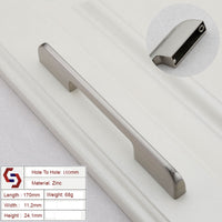 Thumbnail for Zinc Kitchen Cabinet Handles Drawer Bar Handle Pull brushed silver color hole to hole size 160mm