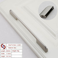 Thumbnail for Zinc Kitchen Cabinet Handles Drawer Bar Handle Pull brushed silver color hole to hole size 224mm